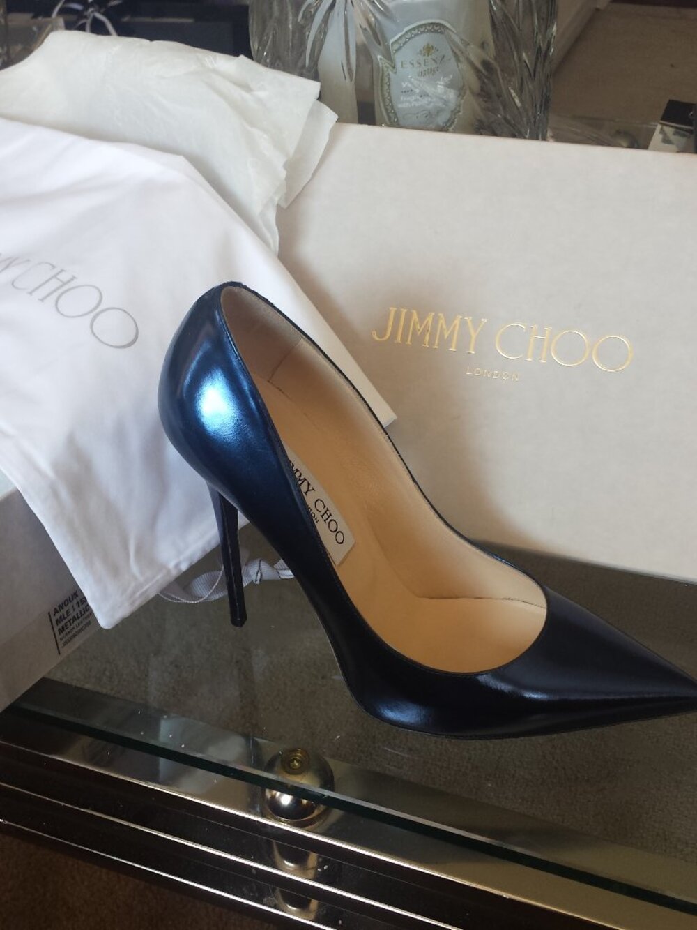 Jimmy Choo Pump Metallic Blue